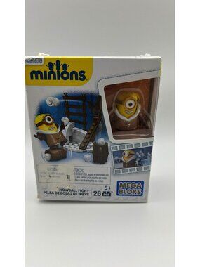 Minions Mega Bloks Snowball Fight Playset 26 Pcs Ages 5+ Fun Building Toy